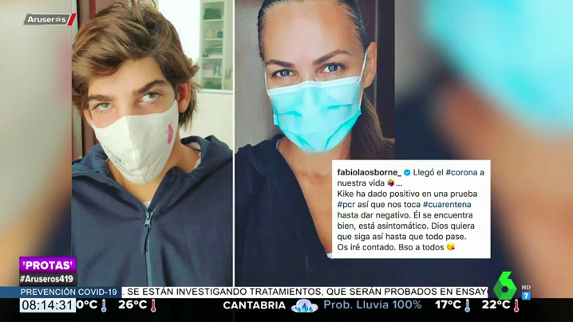 Kike, el hijo de Bertín Osborne y Fabiola Martínez, positivo en coronavirus