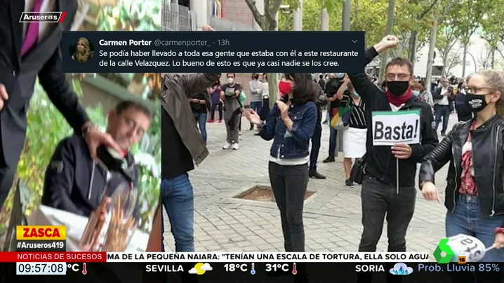 Carmen Porter carga contra Juan Carlos Monedero tras ser cazado en un restaurante exclusivo de Madrid