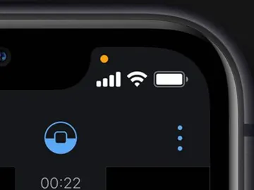Nuevos indicadores de alerta de privacidad en iOS 14. Nuevos indicadores de alerta de privacidad en iOS 14.