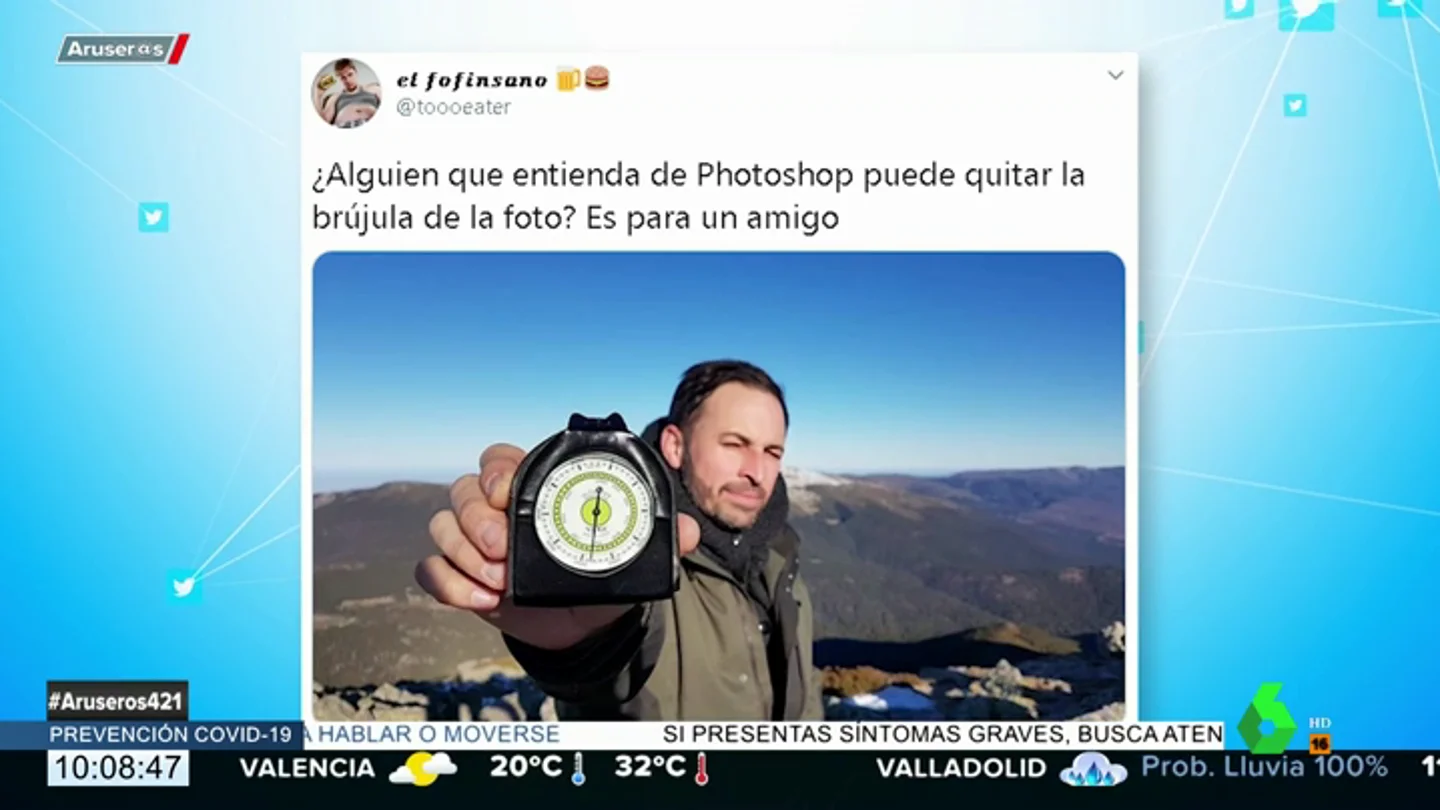 La fotografía de Santiago Abascal de 2017 que se ha convertido en carne de memes La fotografía de Santiago Abascal de 2017 que se ha convertido en carne de memes