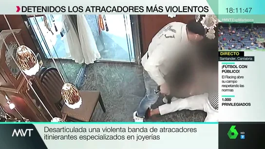 Las imágenes del último atraco de una banda detenida en Madrid: "Hacía mucho tiempo que no veíamos esta violencia" Las imágenes del último atraco de una banda detenida en Madrid: "Hacía mucho tiempo que no veíamos esta violencia"