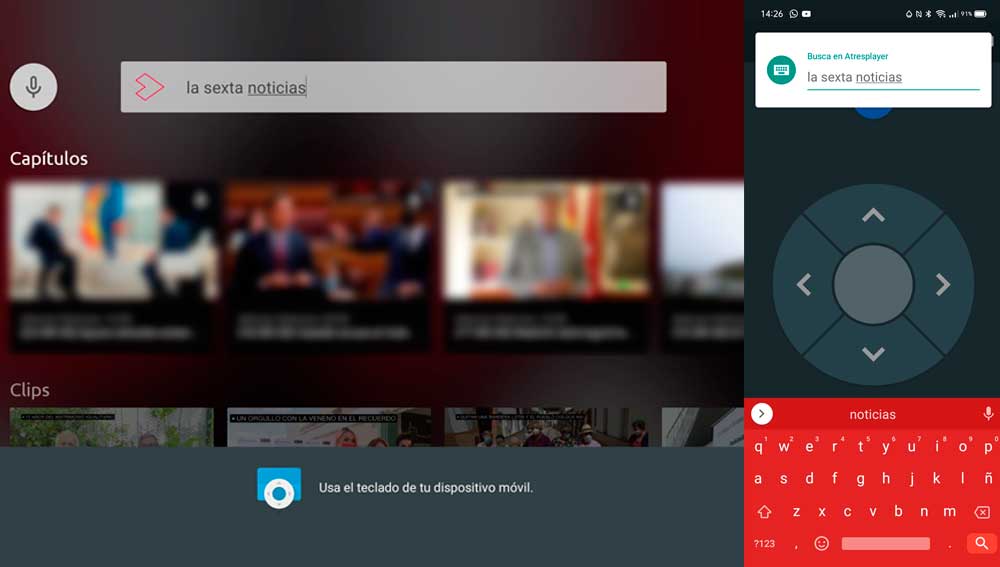 Convierte tu smartphone en un teclado para tu Andorid TV