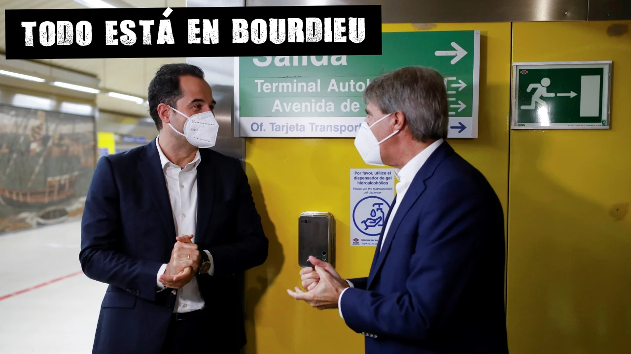 Ignacio Aguado, en una estación del metro de Madrid durante la presentación las nuevas medidas de prevención del Covid 19 