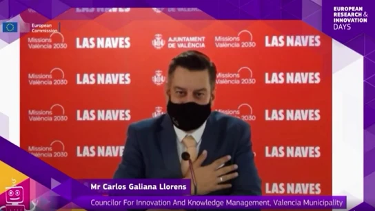 El concejal Carlos Galiana durante su intervención ante la Comisión Europea. El concejal Carlos Galiana durante su intervención ante la Comisión Europea.