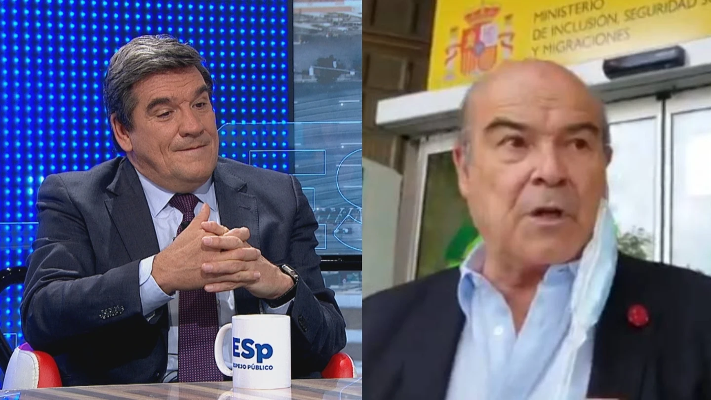 El ministro Escrivá y Antonio Resines El ministro Escrivá y Antonio Resines