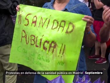España, escenario de décadas de protestas en defensa de una sanidad pública desbordada por la Covid-19