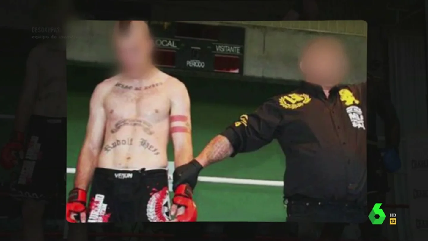 'Perro pelea', condenado por intento de homicidio y con una esvástica en el brazo: así son los empleados de una empresa desokupa 'Perro pelea', condenado por intento de homicidio y con una esvástica en el brazo: así son los empleados de una empresa desokupa