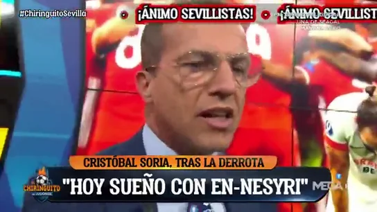 Cristóbal Soria no da crédito a los fallos de En-Nesyri: "Voy a soñar con él" Cristóbal Soria no da crédito a los fallos de En-Nesyri: "Voy a soñar con él"