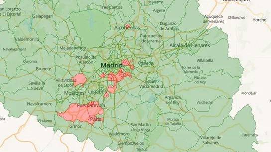 Las 45 zonas sanitarias con restricciones. Las 45 zonas sanitarias con restricciones.
