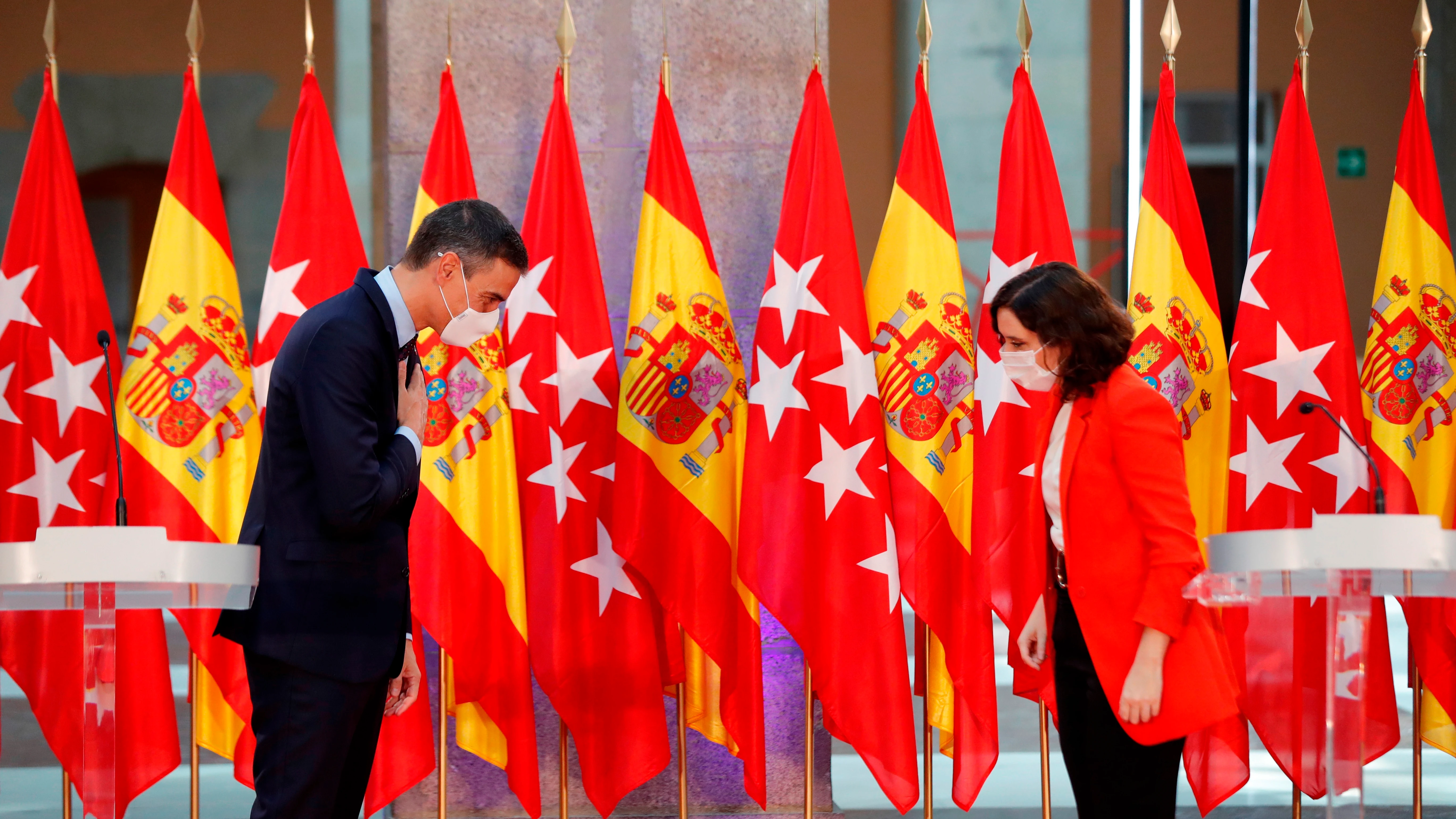 Pedro Sánchez e Isabel Díaz Ayuso