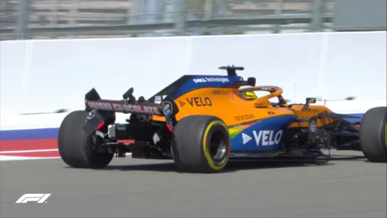 El McLaren de Sainz tras su accidente en Sochi El McLaren de Sainz tras su accidente en Sochi