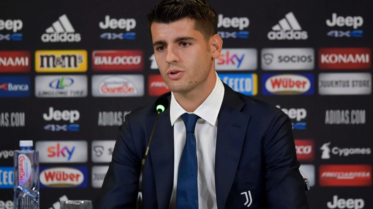 Álvaro Morata, en rueda de prensa