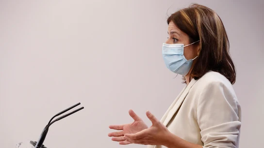 La portavoz socialista en el Congreso, Adriana Lastra, durante una rueda de prensa La portavoz socialista en el Congreso, Adriana Lastra, durante una rueda de prensa