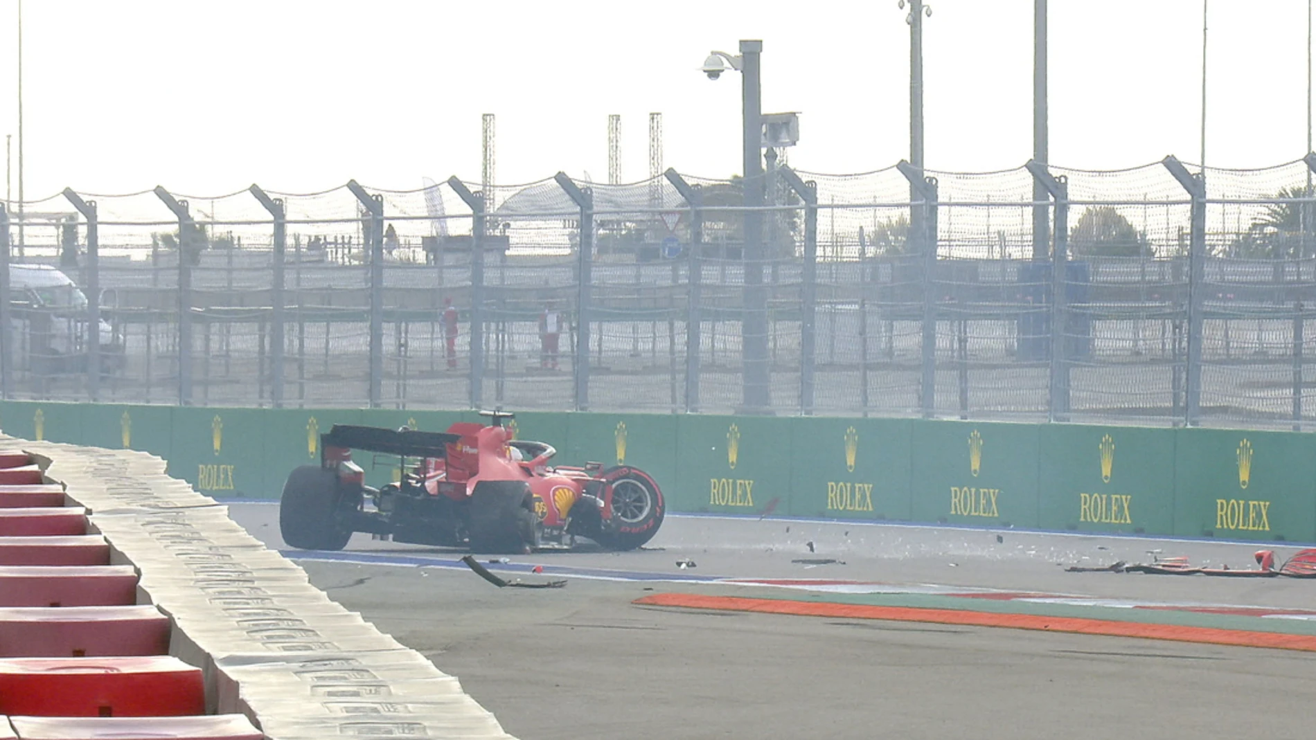 Sebastian Vettel se carga el Ferrari