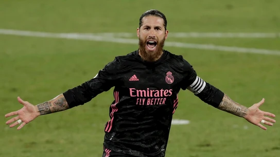 Sergio Ramos celebra un gol con el Real Madrid Sergio Ramos celebra un gol con el Real Madrid