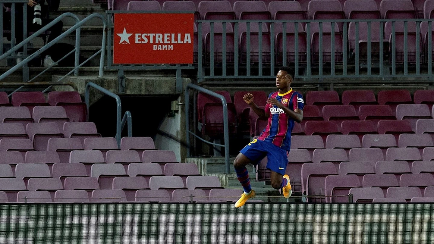 Ansu Fati celebra un gol Ansu Fati celebra un gol