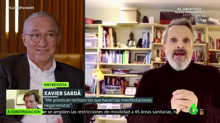 Xavier Sardà, sobre el negacionismo del COVID-19 que predica Miguel Bosé: "Tiene alguna dolencia rayana en la imbecilidad"