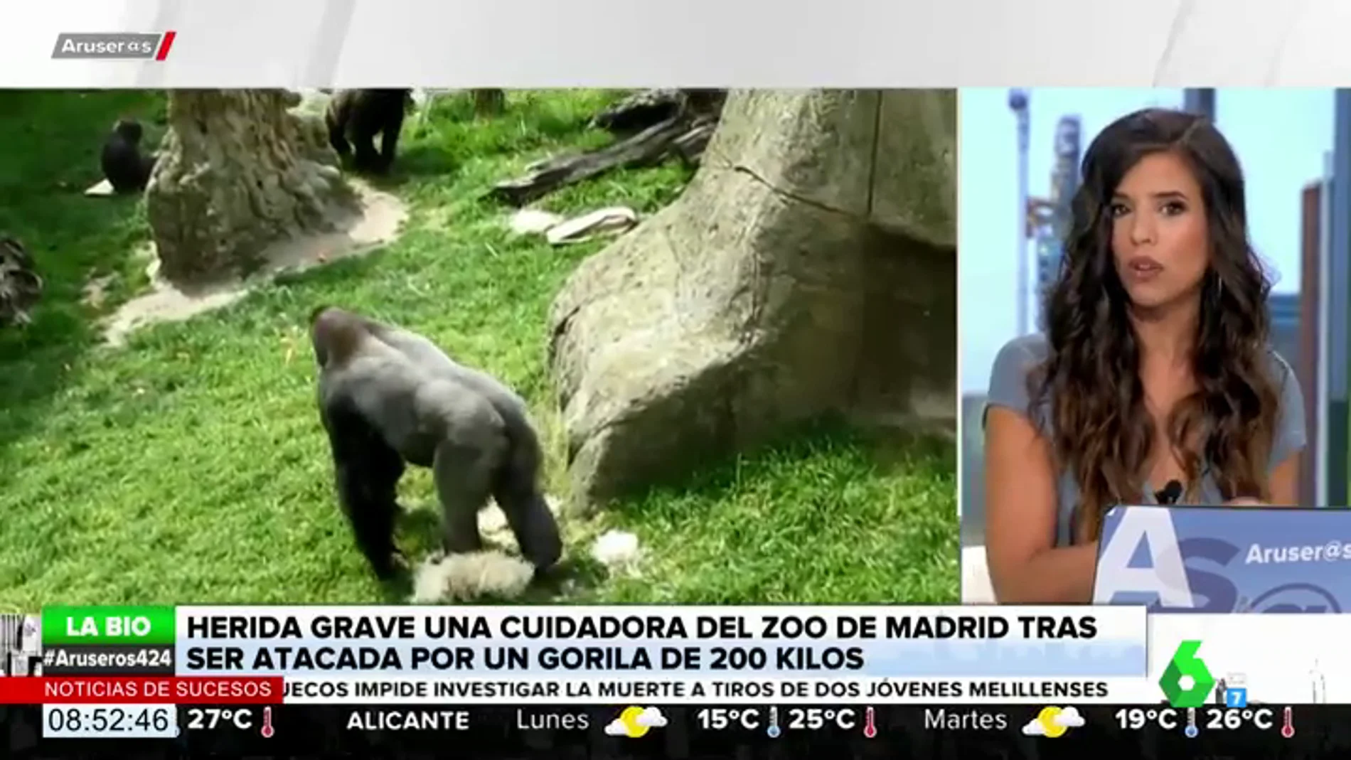 Evelyn Segura habla del ataque de un gorila del Zoo de Madrid a su cuidadora