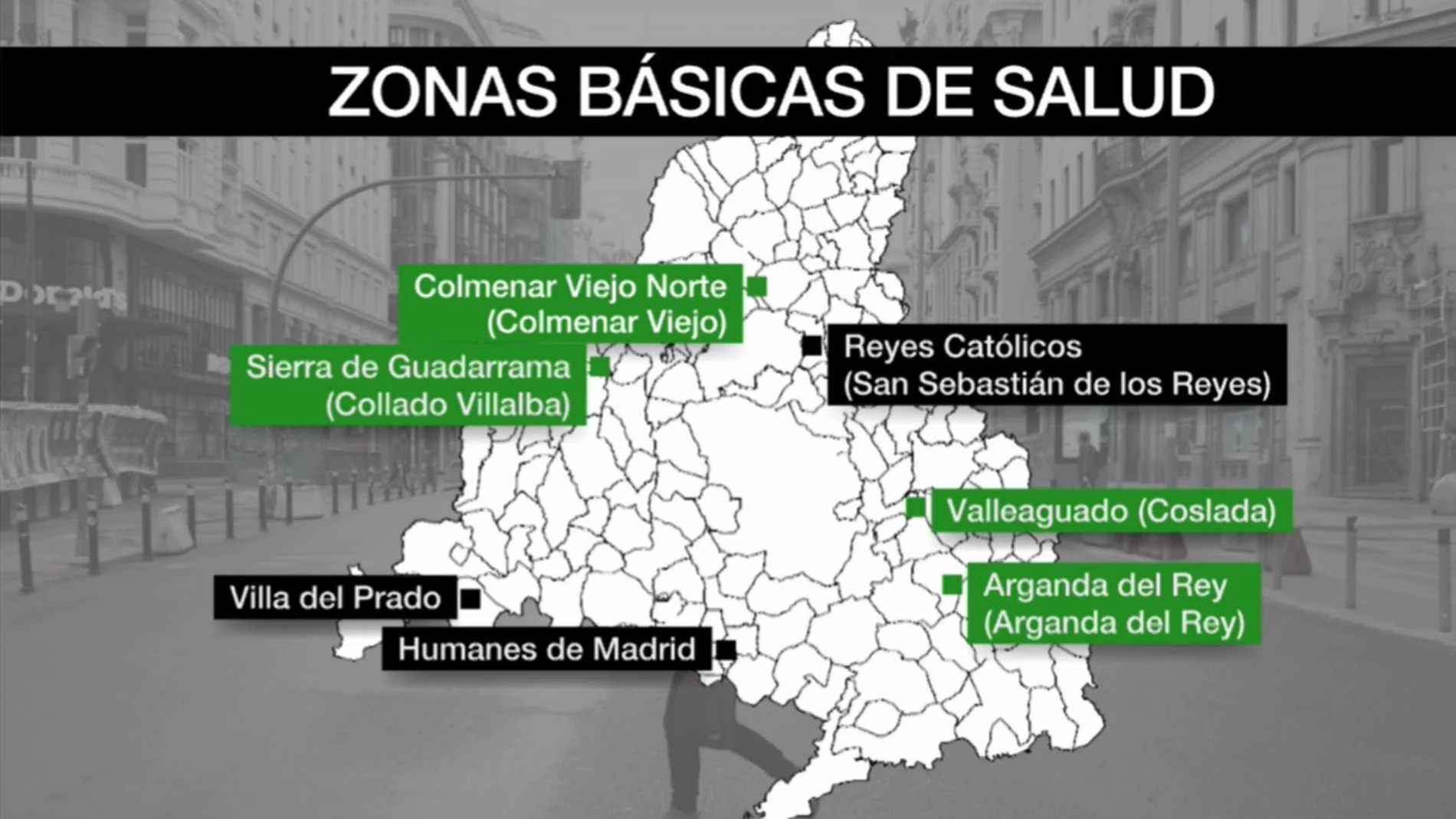 Mapa de las zonas con restricciones en Madrid