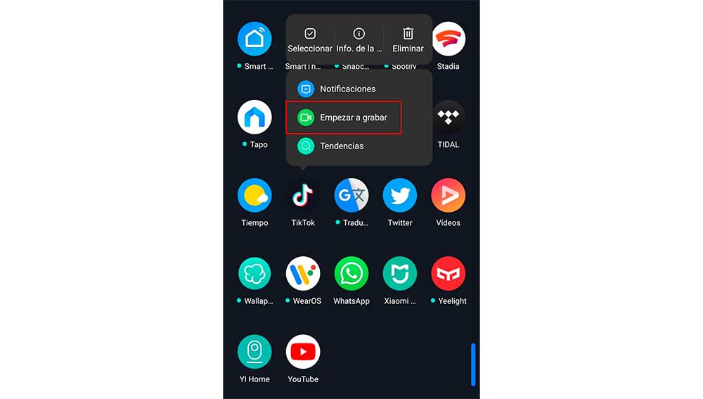 Comenzando a grabar en TikTok