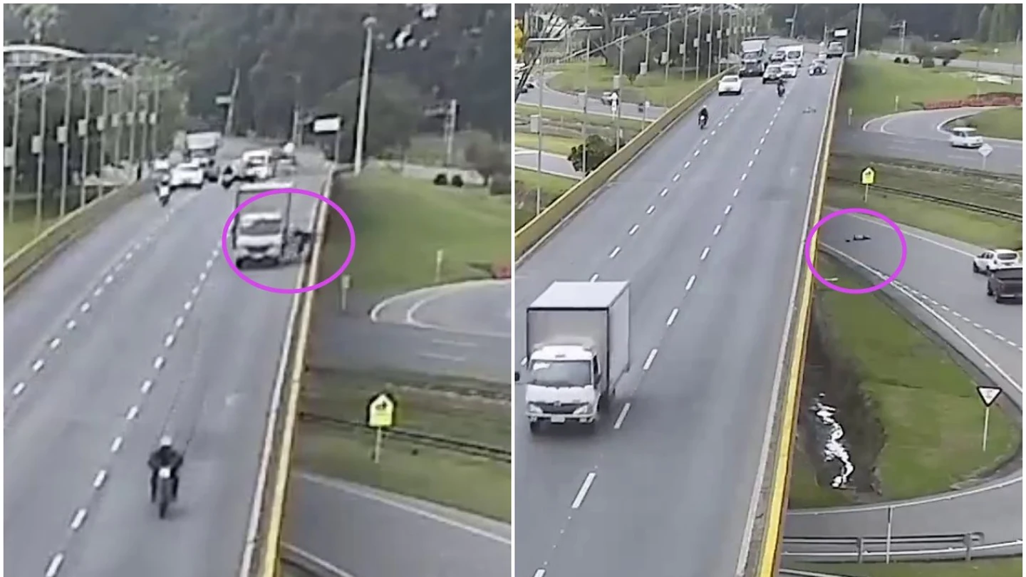 Un camión atropella a un ciclista Un camión atropella a un ciclista