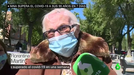 Nina, la anciana de 99 años que ha conseguido superar al COVID-19 en una semana: ya sobrevivió a la colza Nina, la anciana de 99 años que ha conseguido superar al COVID-19 en una semana: ya sobrevivió a la colza