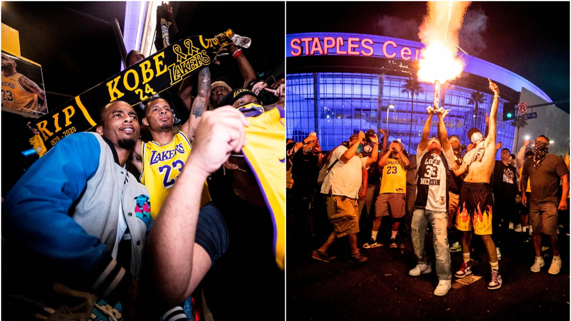 Celebración del anillo de los Lakers en Los Ángeles