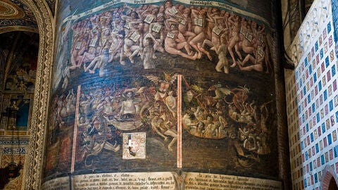 Detalle columna en la Catedral de Santa Cecilia de Albi