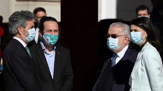 Pablo Iglesias en el acto de la Fiesta Nacional Pablo Iglesias en el acto de la Fiesta Nacional