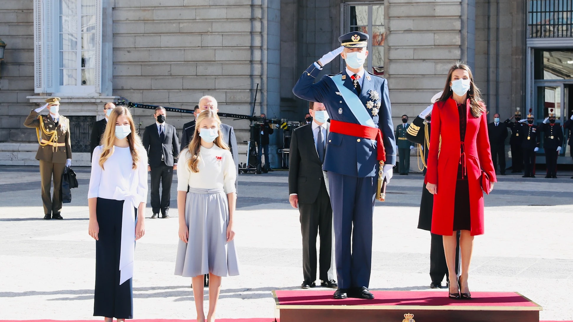 La Familia Real en el acto por el 12 de octubre