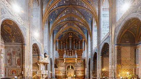 Interior de la catedral de Santa Cecilia de Albi Interior de la catedral de Santa Cecilia de Albi