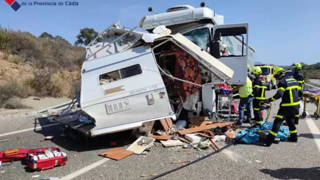 Siniestro de la autocaravana en Cádiz