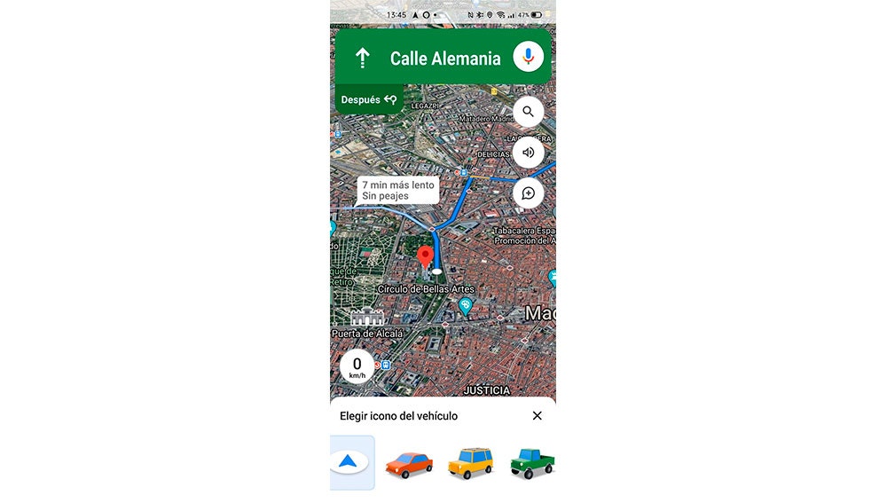 Los nuevos vehículos de Google Maps en Android