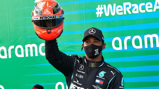 Lewis Hamilton, en el GP de Eifel El británico ha igualado las victorias de Michael Schumacher