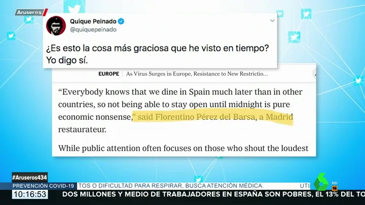 Florentino Pérez del Barsa o el 'falso' troleo al 'The New York Times' que ha conquistado a Quique Peinado