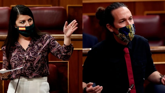 Macarena Olona y Pablo Iglesias Macarena Olona y Pablo Iglesias