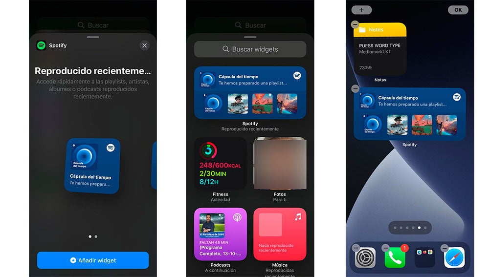 Nuevos widgets de Spotify