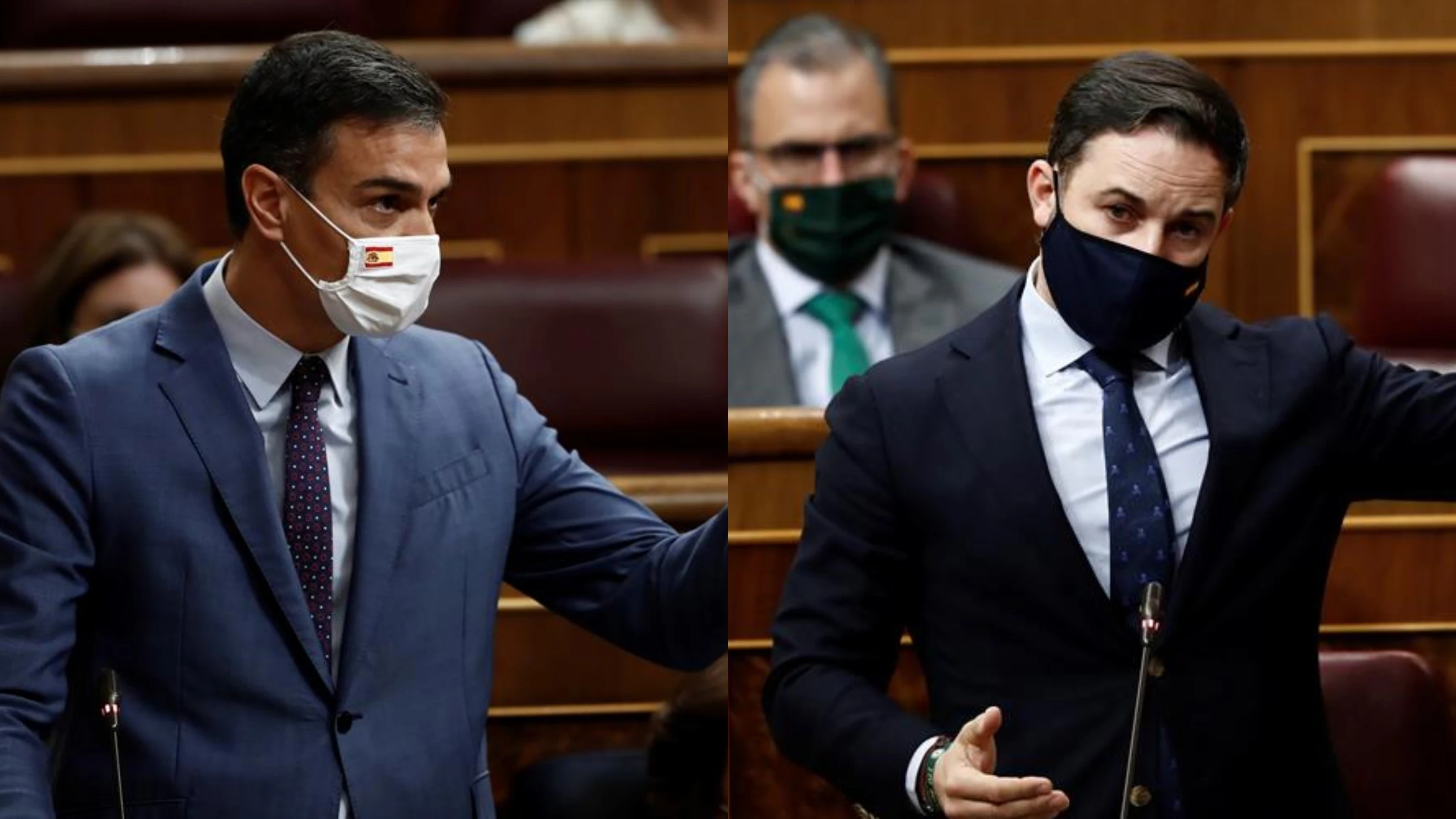 Pedro Sánchez y Santiago Abascal en el Congreso