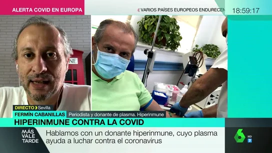 Las donaciones de los 'hiperinmunes', vacunas naturales contra el coronavirus que salvan vidas: "Es una bendición" Las donaciones de los 'hiperinmunes', vacunas naturales contra el coronavirus que salvan vidas: "Es una bendición"
