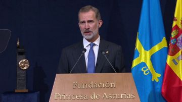 El rey Felipe VI, durante la entrega de los premios Princesa de Asturias 2020