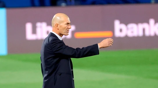 Zidane, en un partido del Real Madrid El francés ha negado que no quiera a Jovic en la rueda de prensa de la previa frente al Cádiz