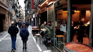 Terrazas de algunos de los bares del Casco Viejo de Pamplona