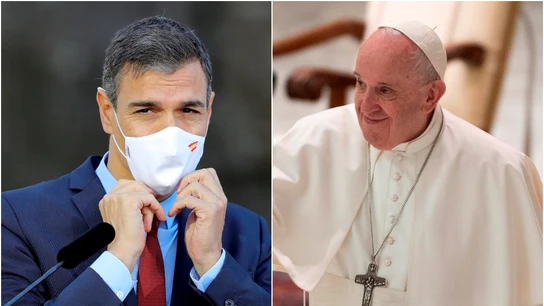 Pedro Sánchez y el papa Francisco Pedro Sánchez y el papa Francisco