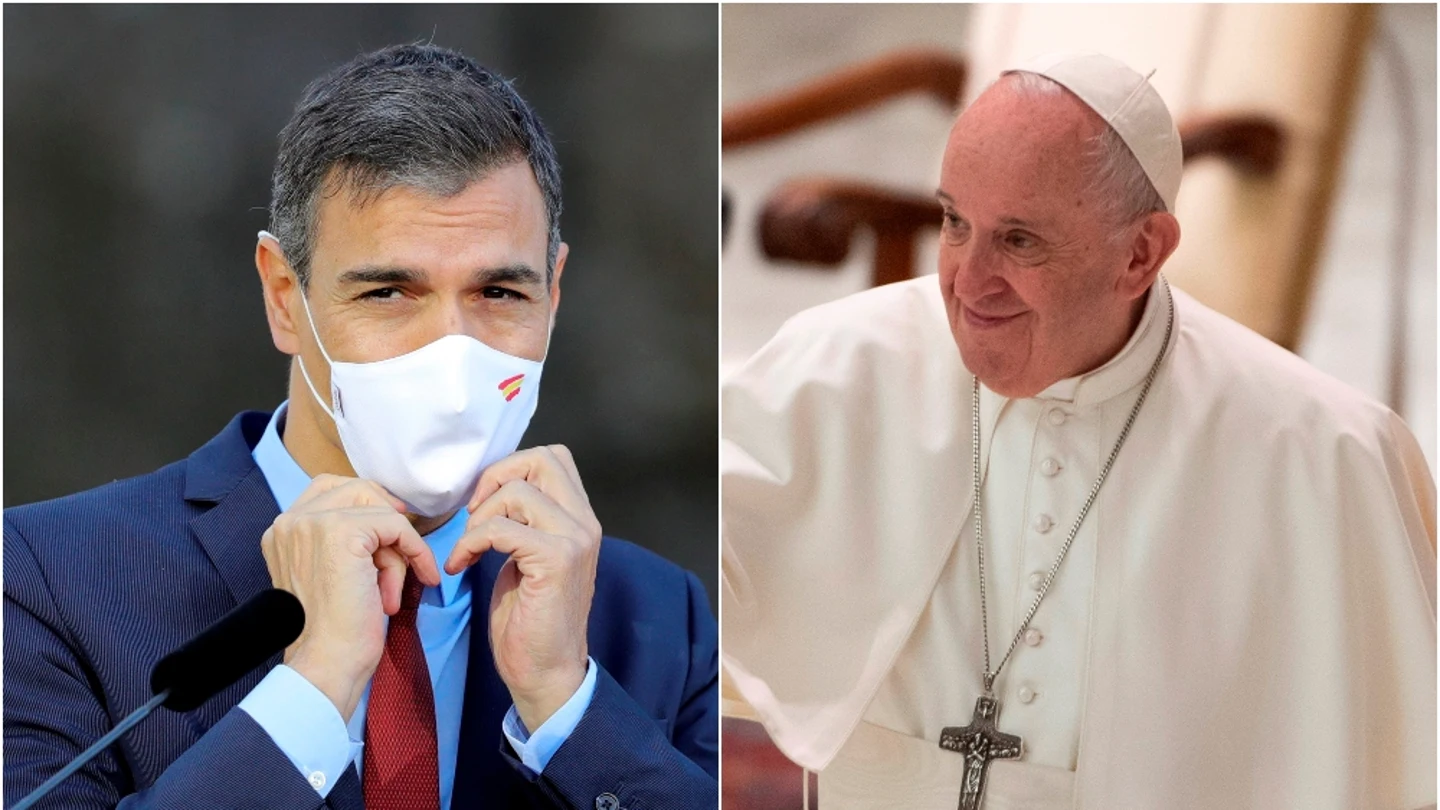 Pedro Sánchez y el papa Francisco Pedro Sánchez y el papa Francisco