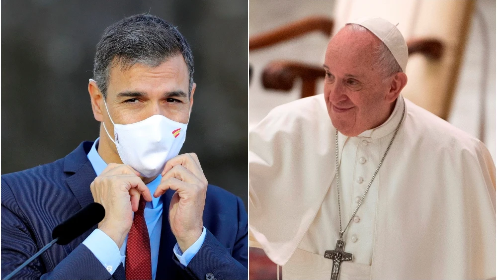 Pedro Sánchez y el papa Francisco