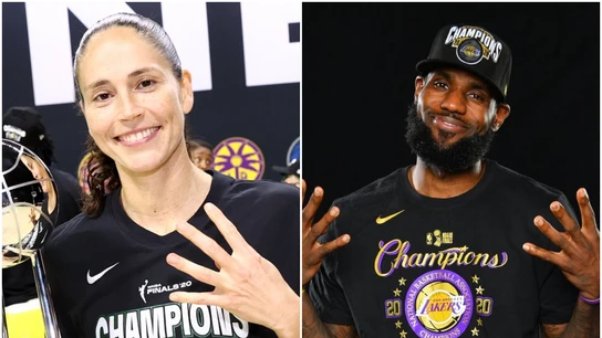 Sue Bird y LeBron James Sue Bird y LeBron James