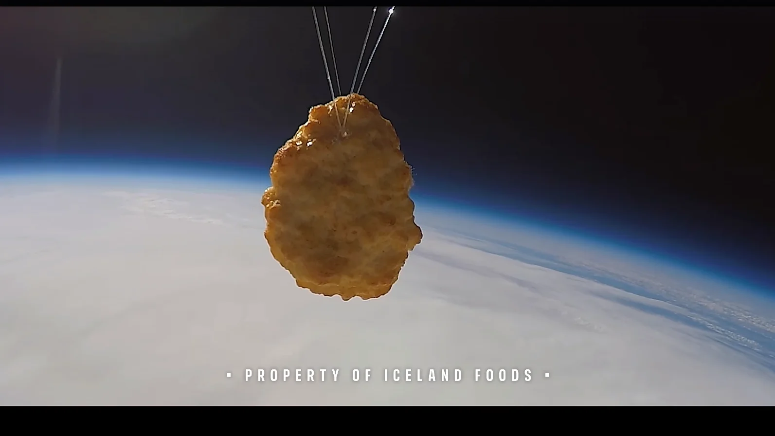 Imagen del primer nugget de pollo en el espacio