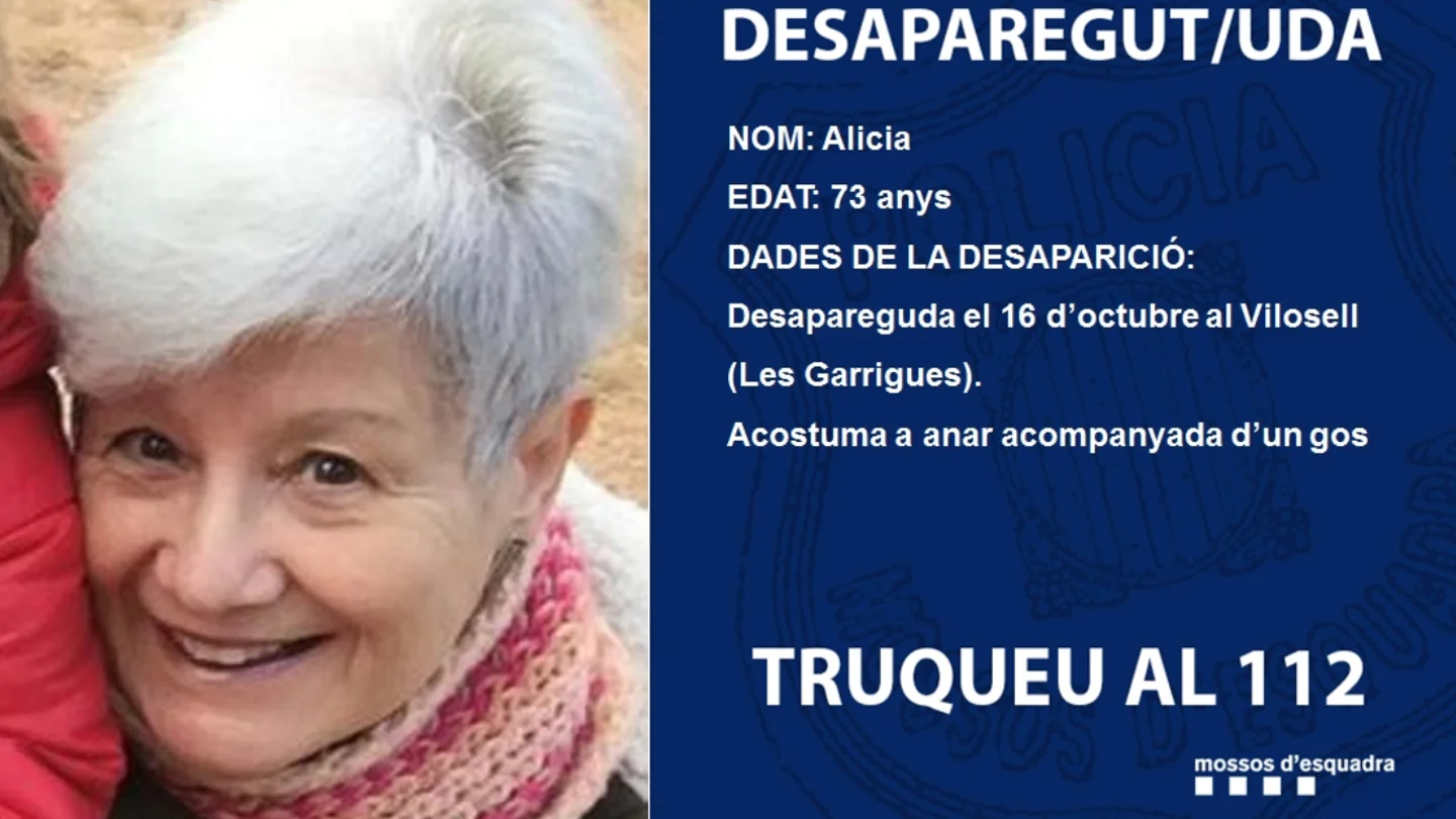 Buscan a Alicia, madre de Jaume Collboni Buscan a Alicia, madre de Jaume Collboni