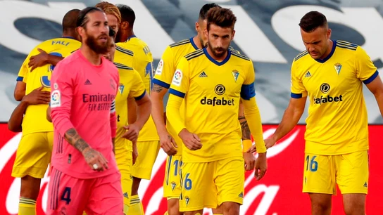 Sergio Ramos, tras el gol del Cádiz Sergio Ramos, tras el gol del Cádiz