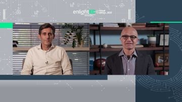 Jose María Álvarez-Pallete y Satya Nadella